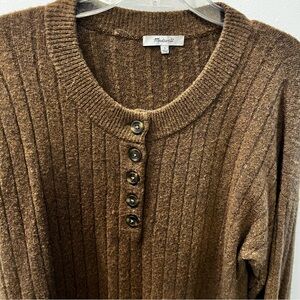 Madewell donegal sweater sz L brown